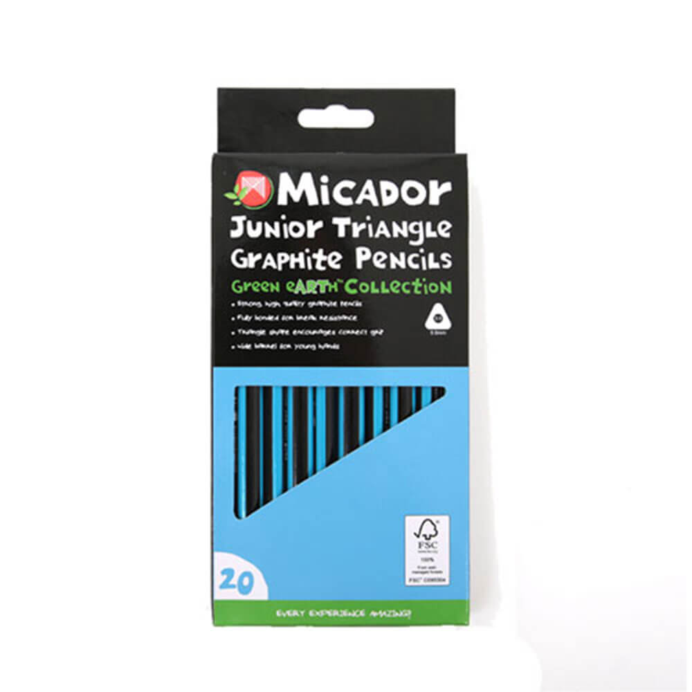 Micador Junior Triangle Graphite Pencils (20 pk)