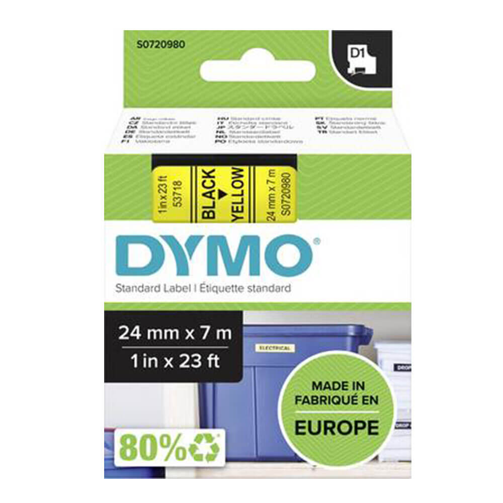 Etiqueta de cinta Dymo D1 24 mmx7m