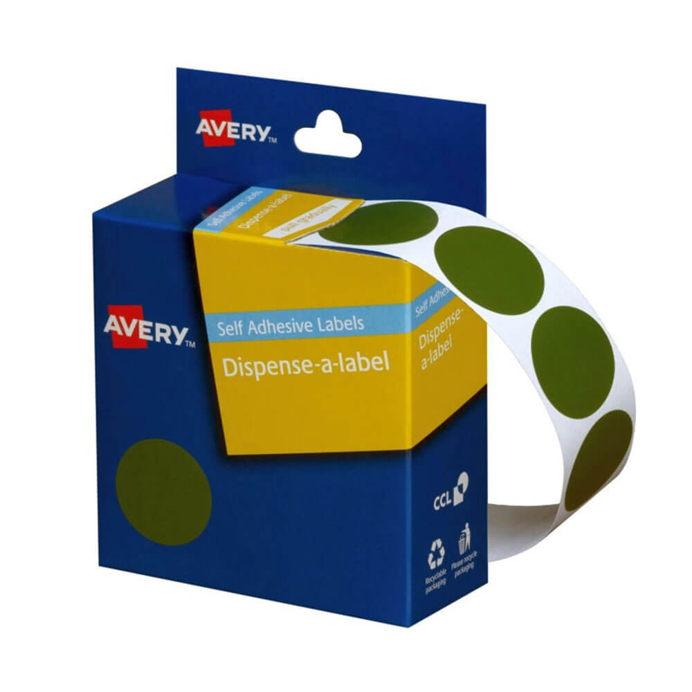 Avery zelfklevende puntlabels 24 mm (500 stks)