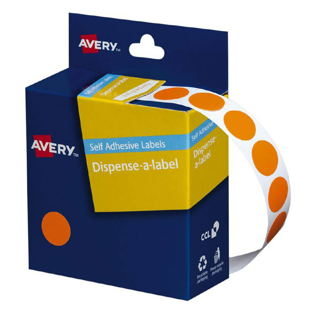 Avery Self-Adhesive Dot Labels 14mm (1050pcs)