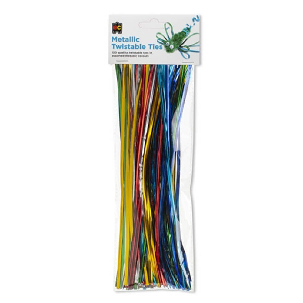 EC Twistable Ties 150pk (Metallic Colors)