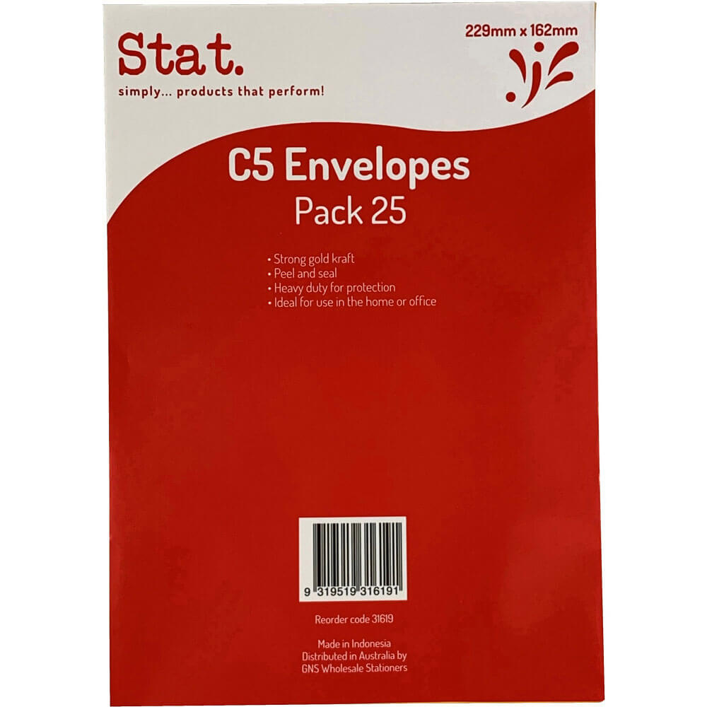 Stat Peal＆Seal Envelope 25pk（クラフト）