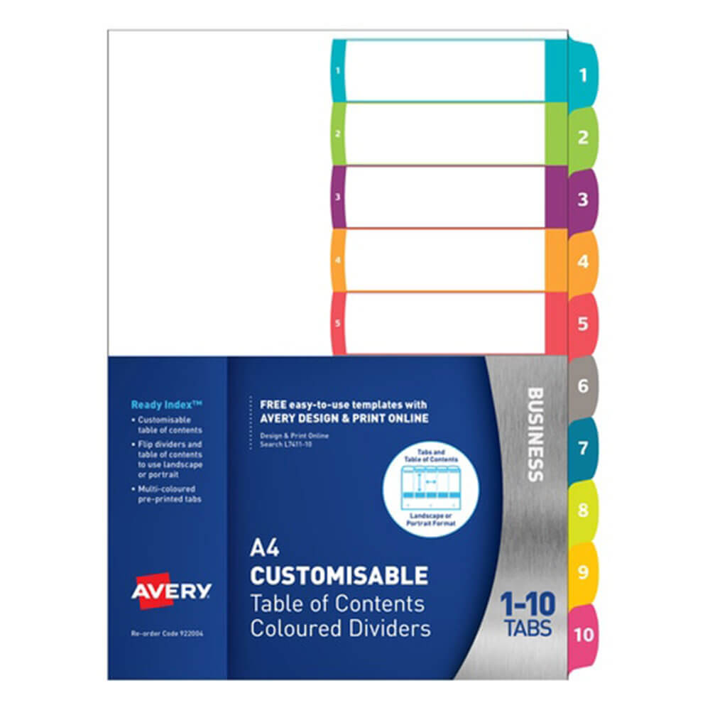 Avery personnalisable Ready Index Dividers (A4)