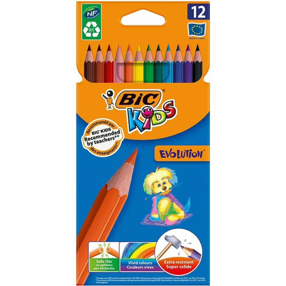 Crayons de couleur Bic Kids Evolution (12pk)