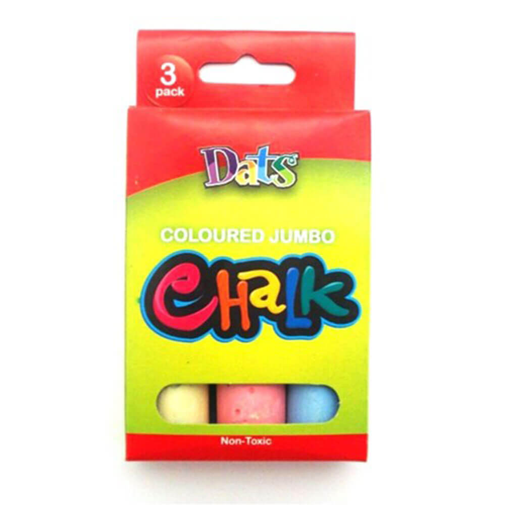 DATS Ikke-giftig Jumbo Chalk (3PK)