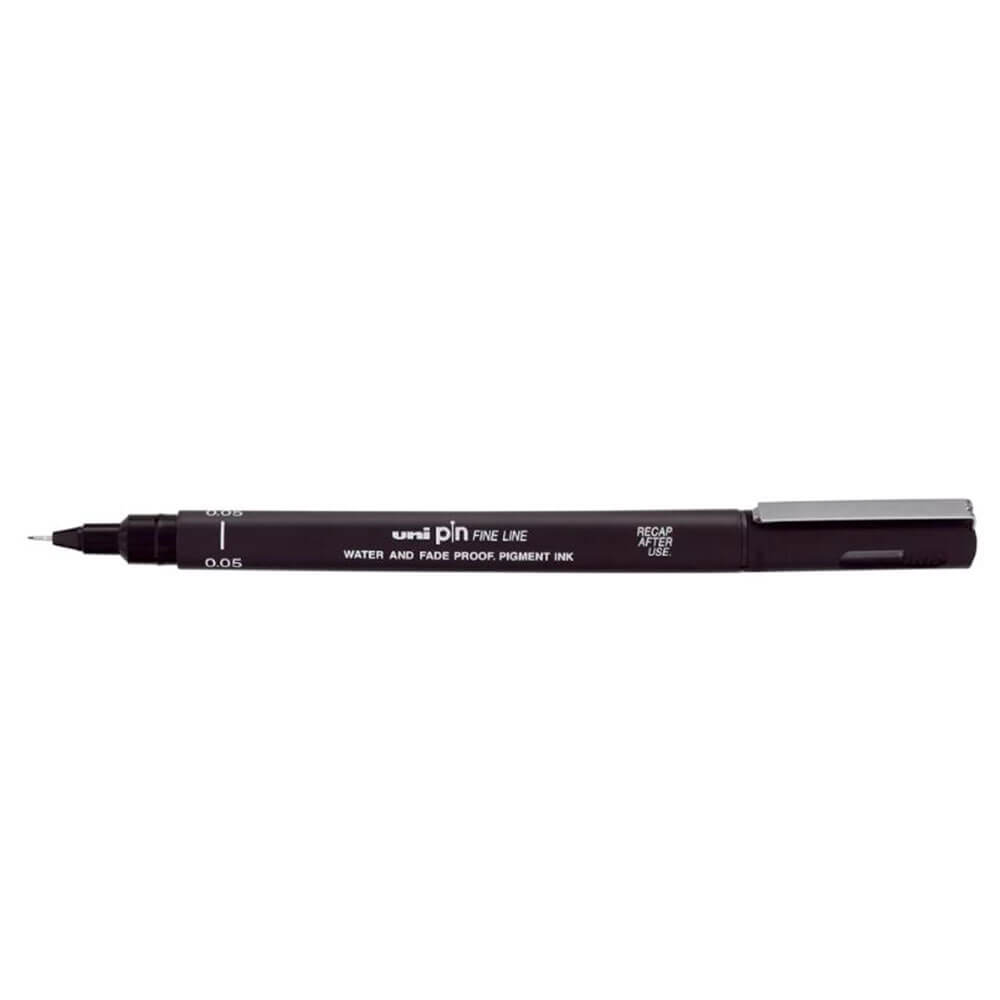 Uni Pin Fine Line Drawing Pen 12PCS (zwart)