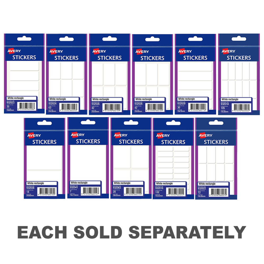 Avery Multi-purpose Rectangle Stickers (Pack of 10)