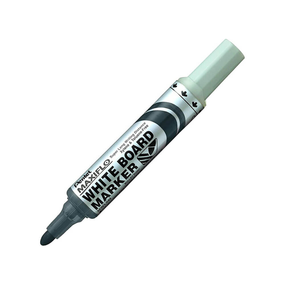 Pentel Maxiflo Whiteboard-Marker mit Rundspitze, 12 Stück