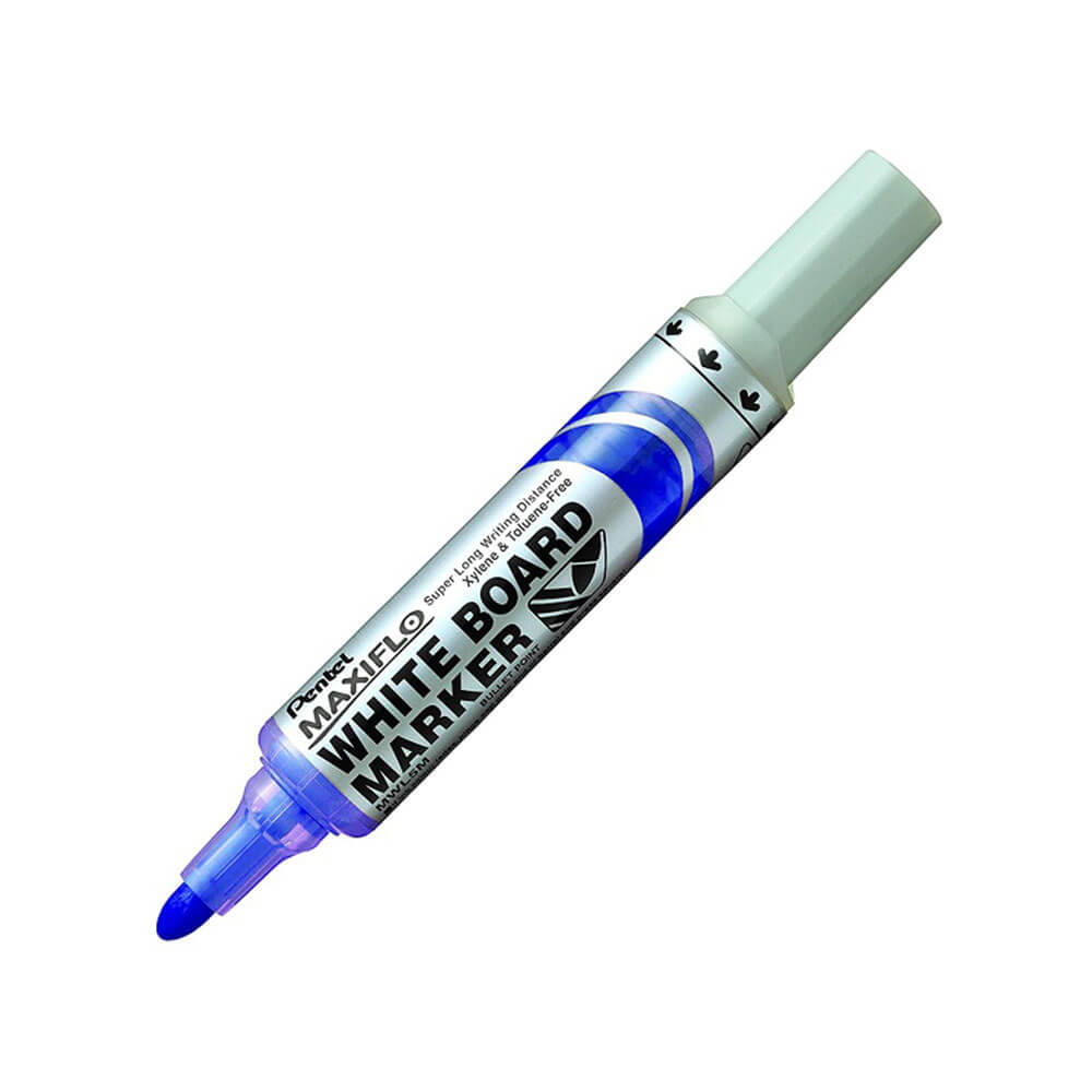 Pentel Maxiflo Whiteboard-Marker mit Rundspitze, 12 Stück