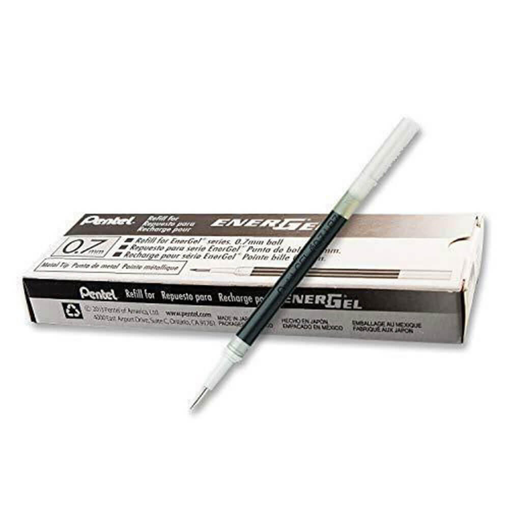 Pentel Energel 0.7 mm de recarga de lápiz de gel líquido 12 piezas