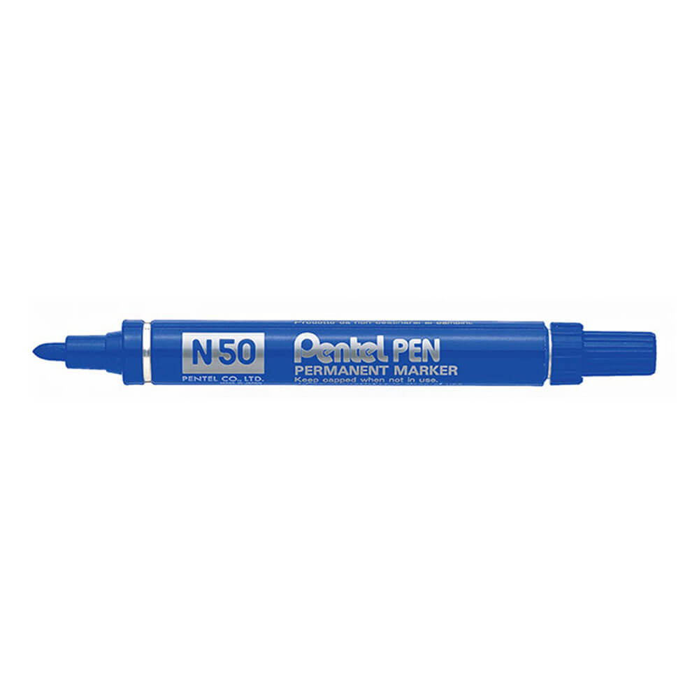 Marcador permanente de ponta de bala Pentel N50 12pcs