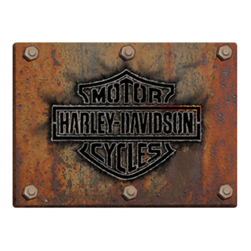 Harley Davidson Die Cut Embossed Tin Sign