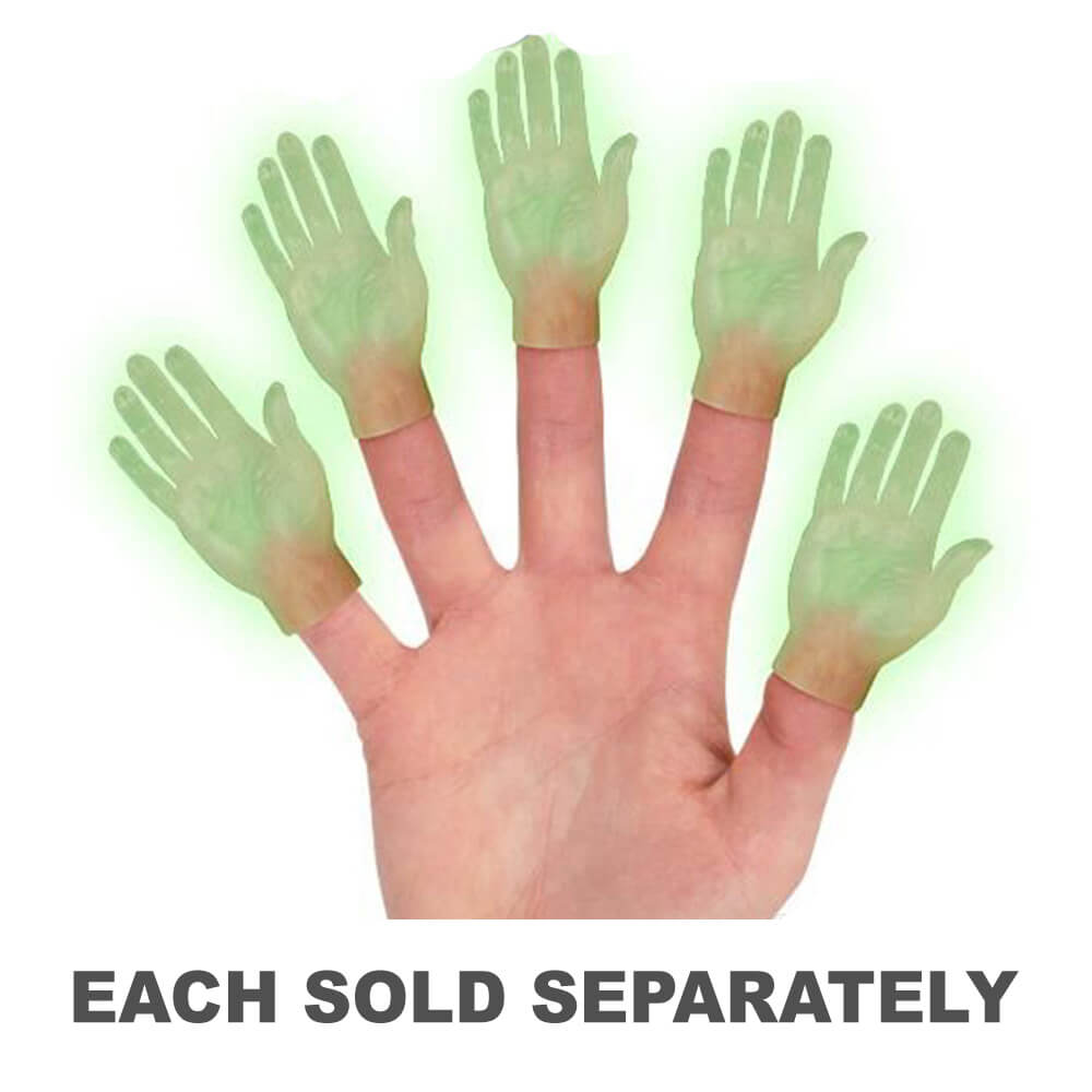 Archie McPhee Glow In The Dark Hand Finger Puppets