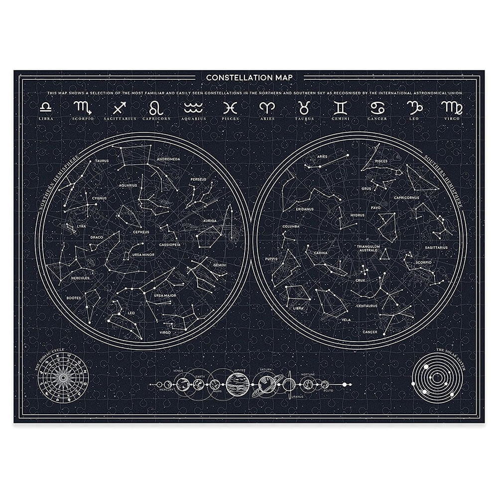 Gift Republic Glow In The Dark Constellation Puzzle